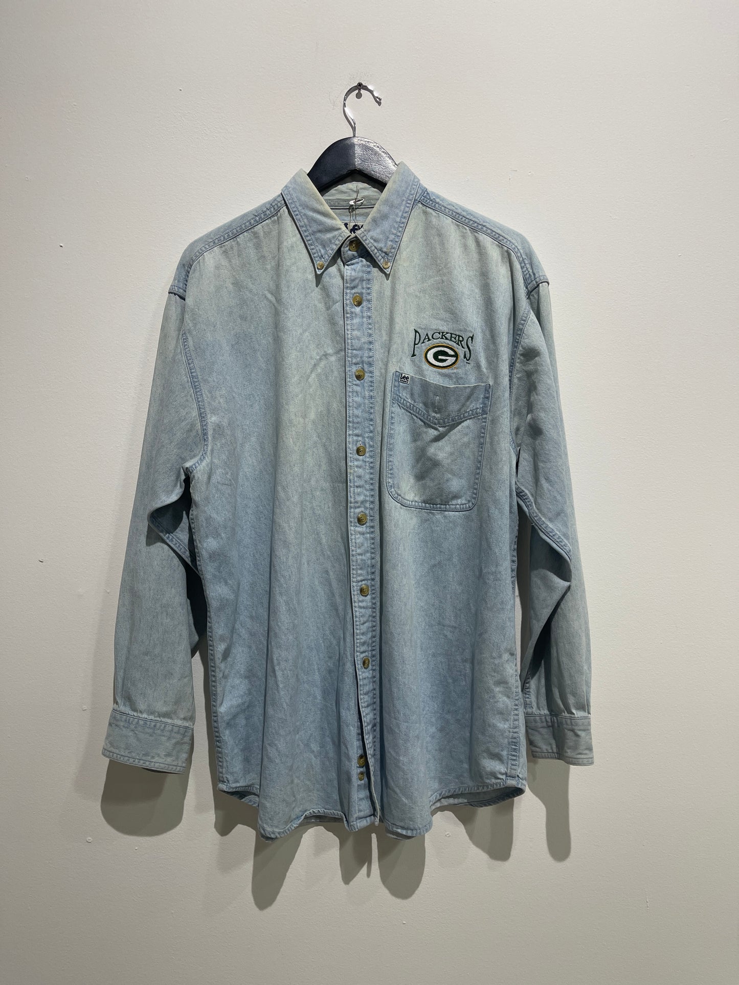 Packers denim button up 