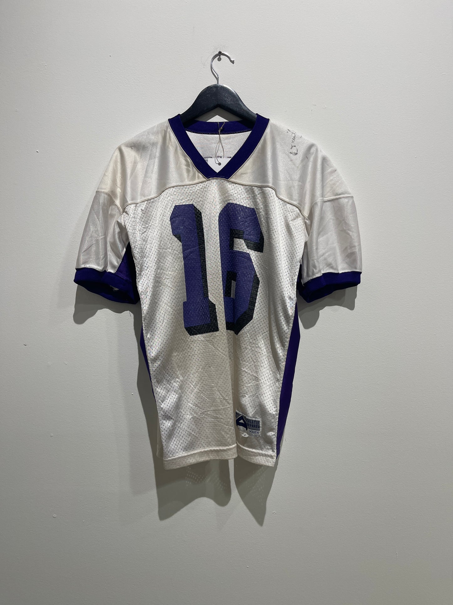 Purple and white jersey ￼